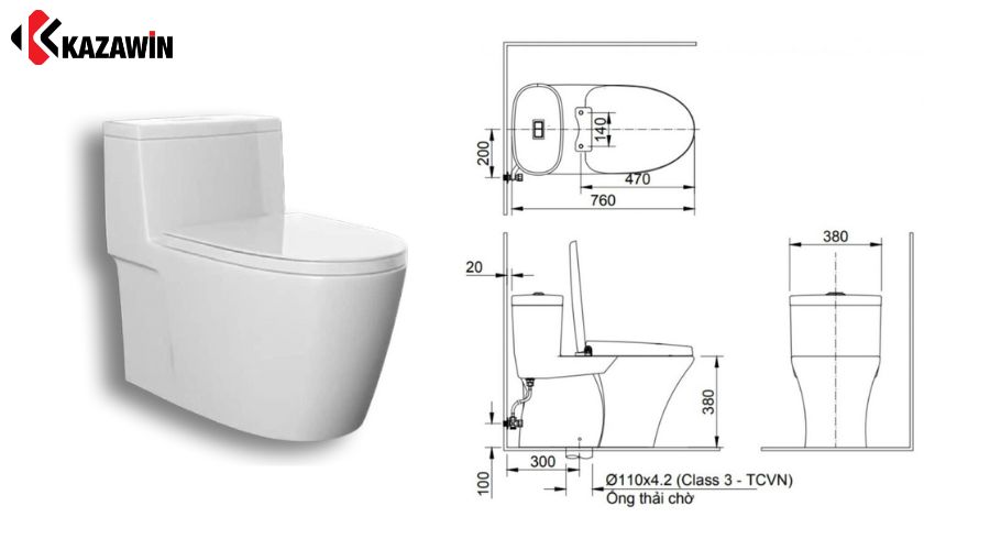 so sánh bồn cầu 1 khối và 2 khối