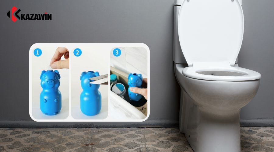 Cách sử dụng lọ thả bồn cầu từng bước chi tiết