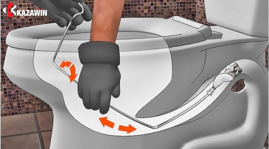 cách thông bồn cầu bị tắc vật cứng