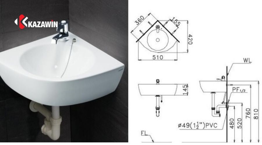 Lavabo góc