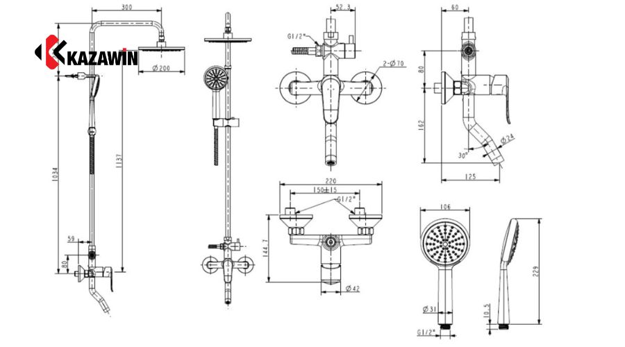 Tiêu chuẩn kích thước theo từng loại sen