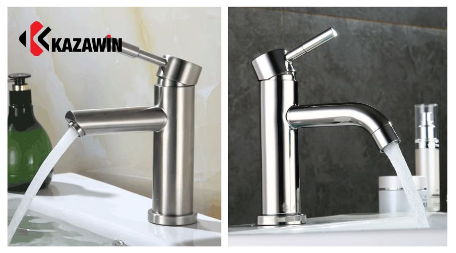 vòi lavabo inox 304 và đồng mạ crom