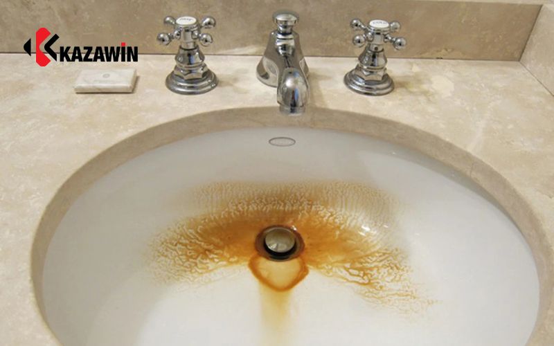 Chậu lavabo bị ố vàng