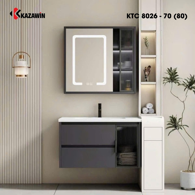 Bộ tủ chậu lavabo KTC 8026 - 70 (80) Bộ tủ chậu lavabo KTC 8026 - 70 (80)