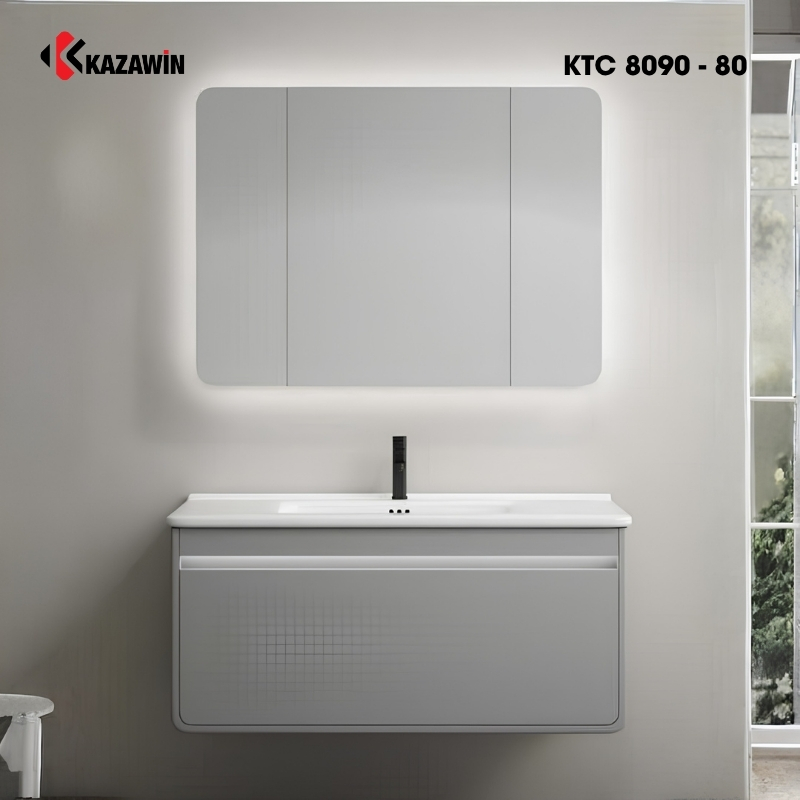 Bộ tủ chậu lavabo KTC 8090 - 80 Bộ tủ chậu lavabo KTC 8090 - 80