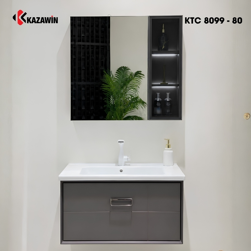 Bộ tủ chậu lavabo KTC 8099 - 80 Bộ tủ chậu lavabo KTC 8099 - 80