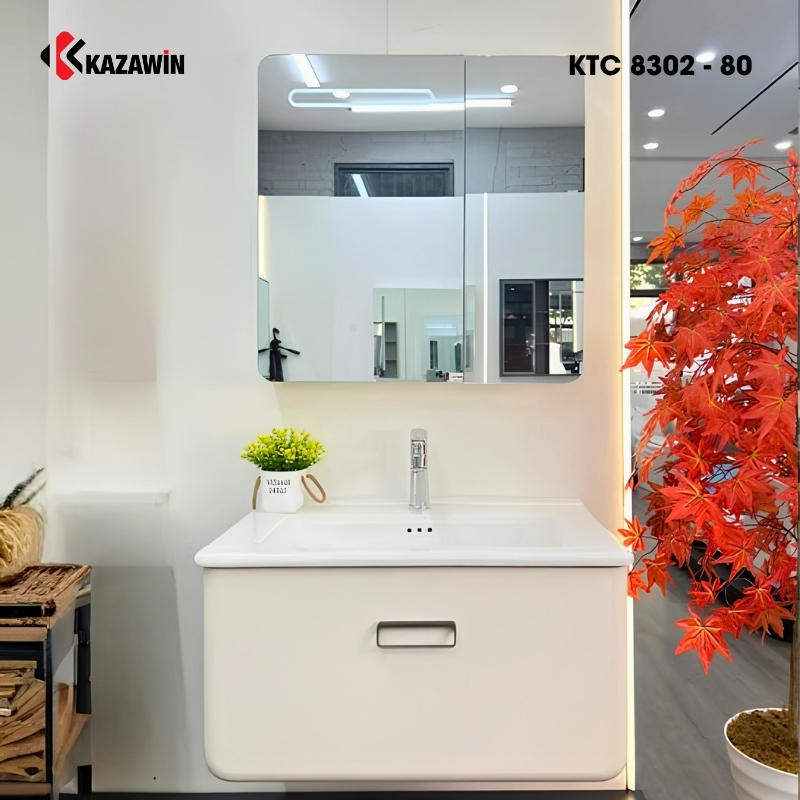 Bộ tủ chậu lavabo KTC 8302 - 80 Bộ tủ chậu lavabo KTC 8302 - 80